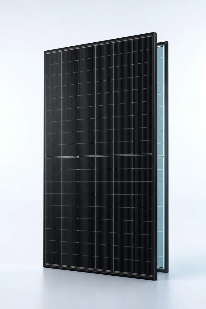 500 to 635 W class HJT 210R bifacial module illustration