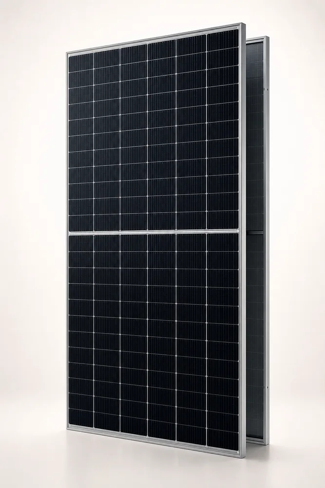 700 to 725 W class TOPCon 210 mm bifacial module illustration
